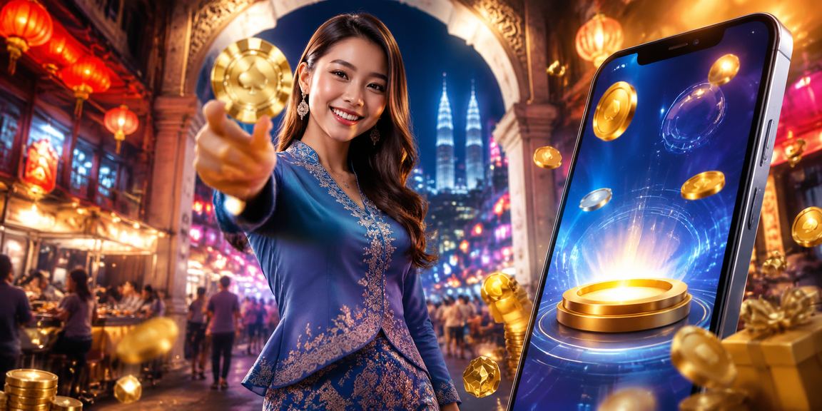 Wanita berpakaian baju kurung menerima bonus deposit di platform 32768 Kuala Lumpur